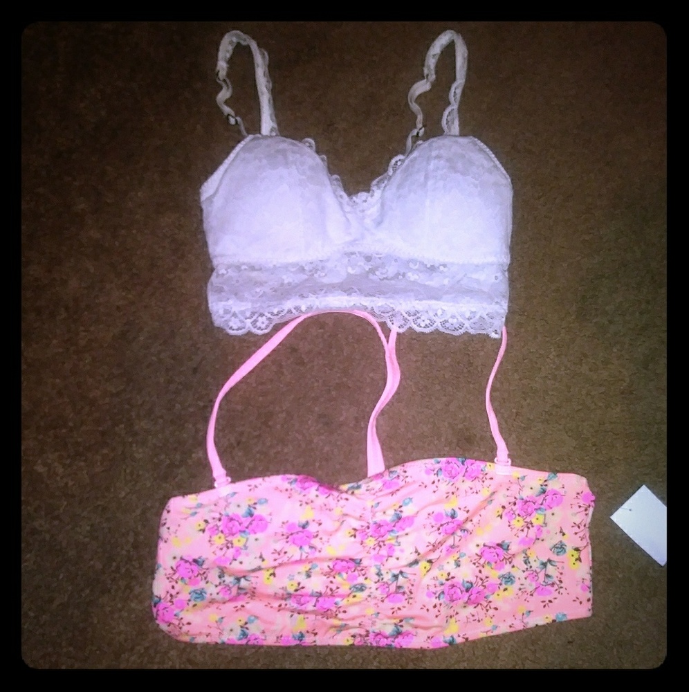 Hollister bralettes. And pink nature bralette
